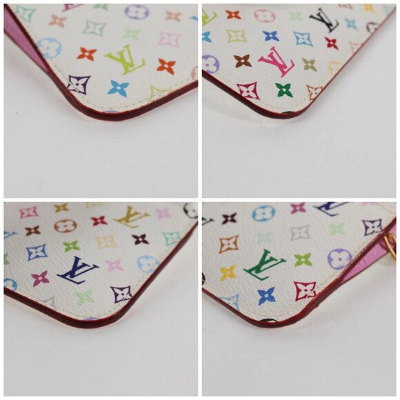 LOUIS VUITTON Monogram Multicolor Pochette Cles NM White M93734 LV Auth 125425V - Picture 16 of 16